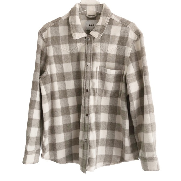 Rails Trip Shirt Jacket Ivory Rain Size Large NWT - Picture 4 of 14